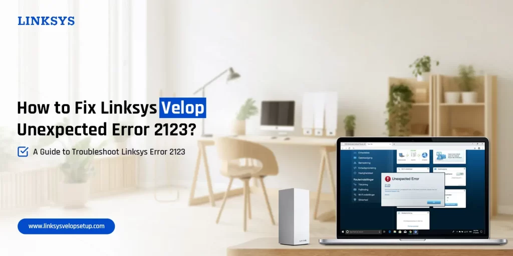 Linksys Velop Unexpected Error 2123