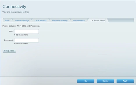 SSID and password