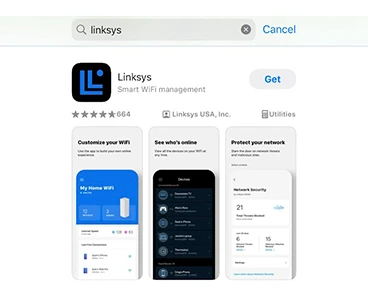 Linksys app on your smartphone