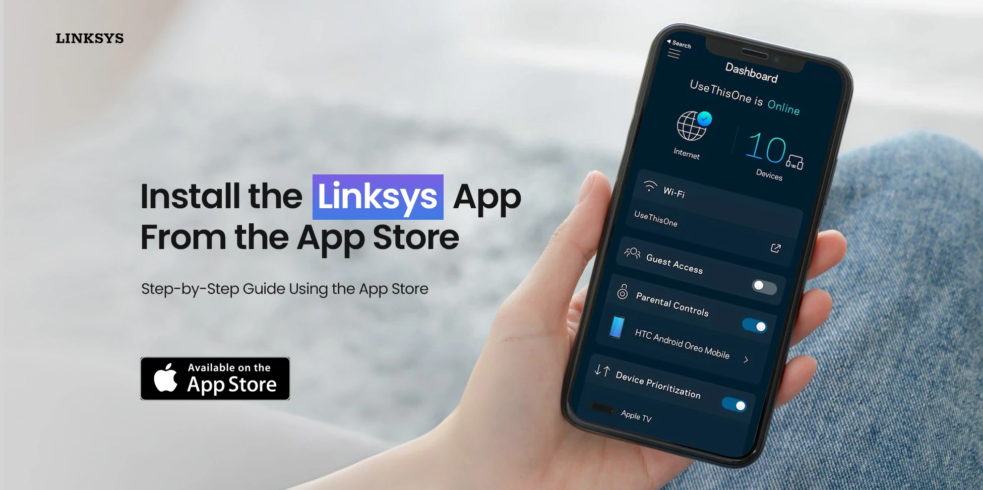 Installing the Linksys App via the App Store